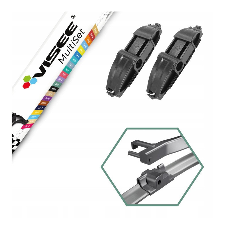 2Pcs Adaptateur Essuie-Glace Avant Universel - Visee