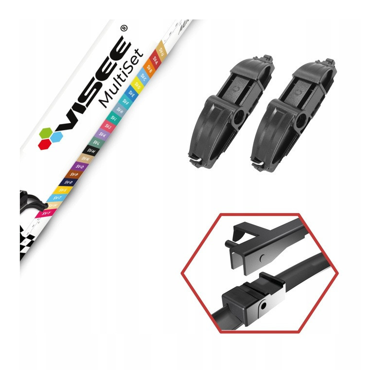 2Pcs Adaptateur Essuie-Glace Avant Universel - Visee