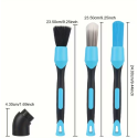 3Pcs Pinceaux Detailer Avec Coude Bleu