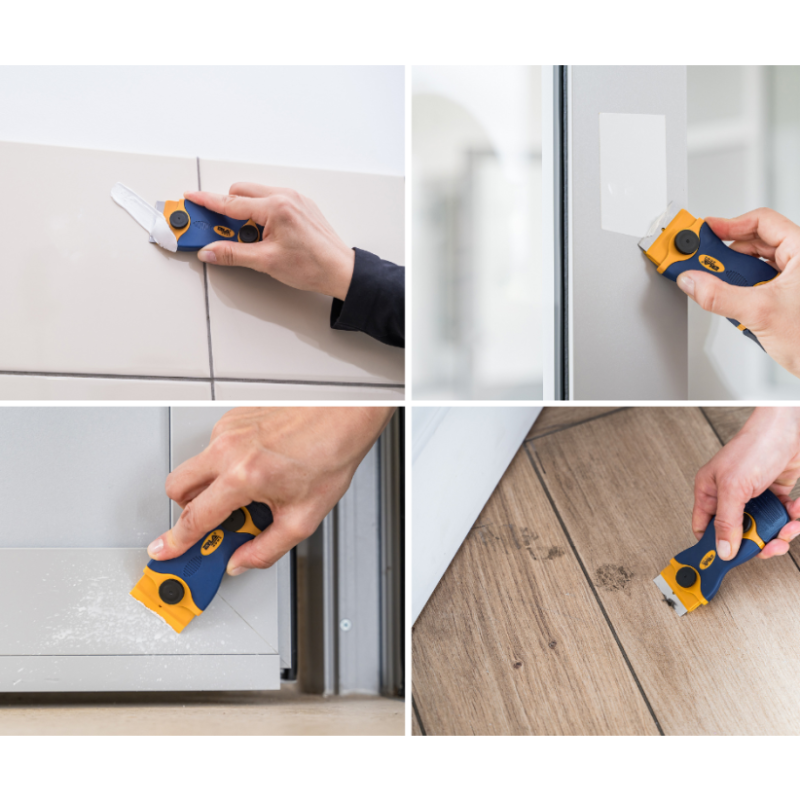 Bivo - Grattoir Vitre + 5 Lames Plastiques + 5 Lames Métal - Erla