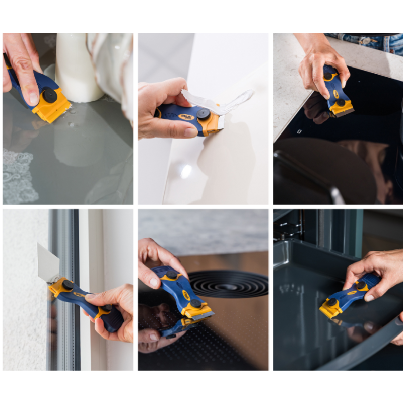 Bivo - Grattoir Vitre + 5 Lames Plastiques + 5 Lames Métal - Erla