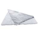 Poils Longs 500 Gsm 38x38Cm Gris Microfibre Ultra-Douce