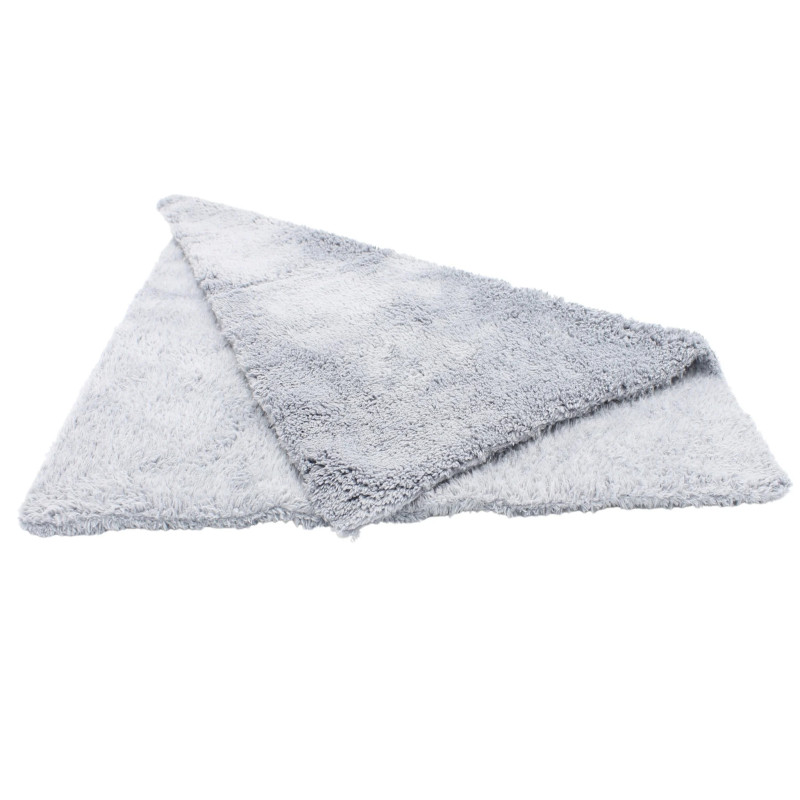 Poils Longs 500 Gsm 38x38Cm Gris Microfibre Ultra-Douce