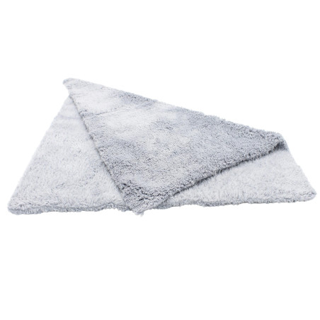 Poils Longs 500 Gsm 38x38Cm Gris Microfibre Ultra-Douce