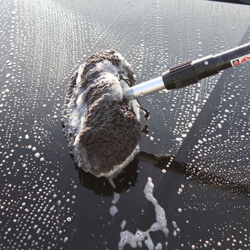Housse Microfibre Rasta Gris Pour Brosse De Lavage Automobile