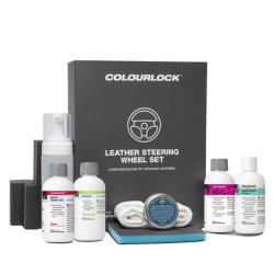 Leather Steering Wheel Set - Kit Réparation Volant Cuir Noir - Colourlock Koch Chemie