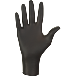 Gants Nitrile Noirs Non Poudrés 100pcs - Mercator